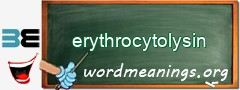 WordMeaning blackboard for erythrocytolysin